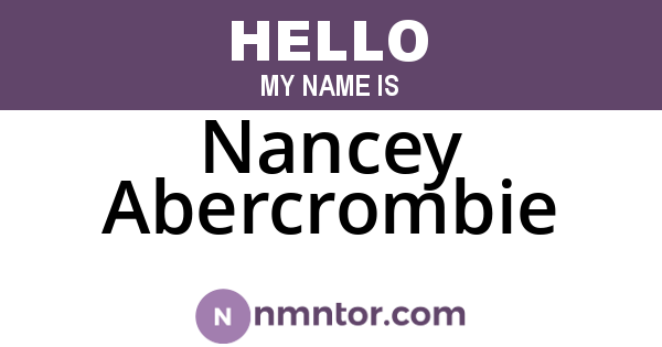 Nancey Abercrombie