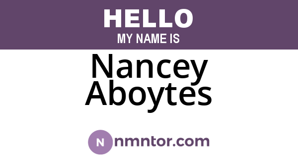 Nancey Aboytes