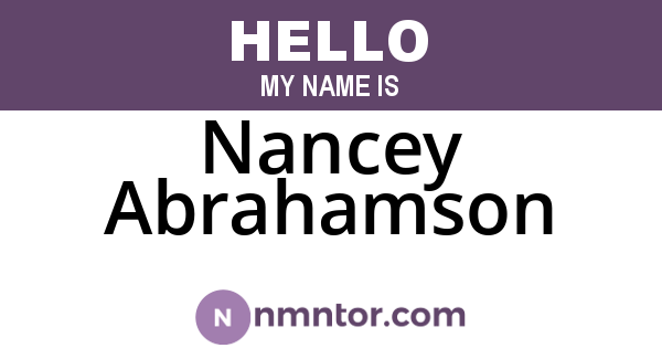 Nancey Abrahamson