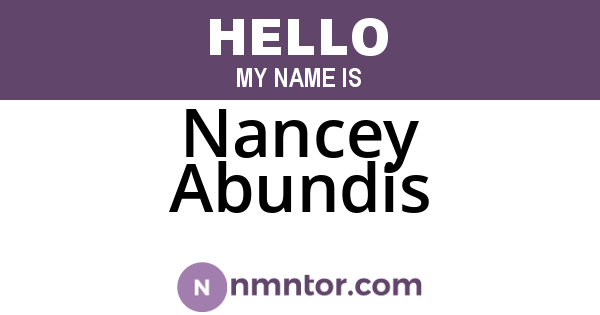 Nancey Abundis