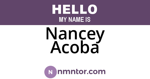 Nancey Acoba