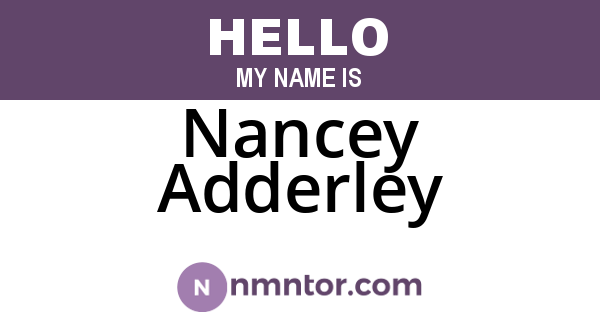 Nancey Adderley