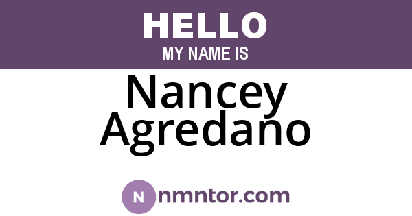 Nancey Agredano