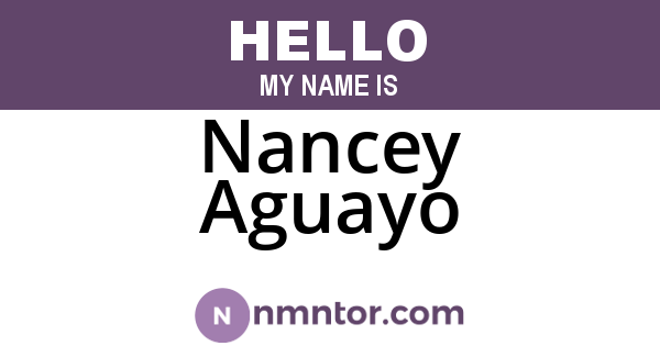 Nancey Aguayo