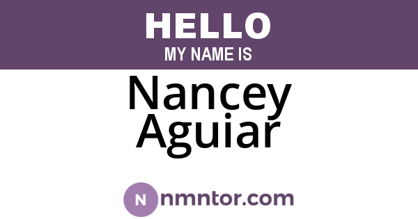 Nancey Aguiar