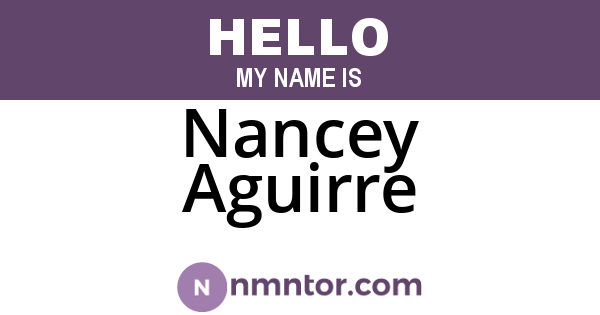 Nancey Aguirre