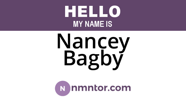 Nancey Bagby