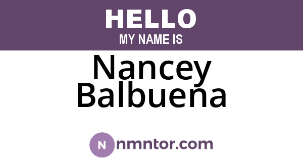 Nancey Balbuena