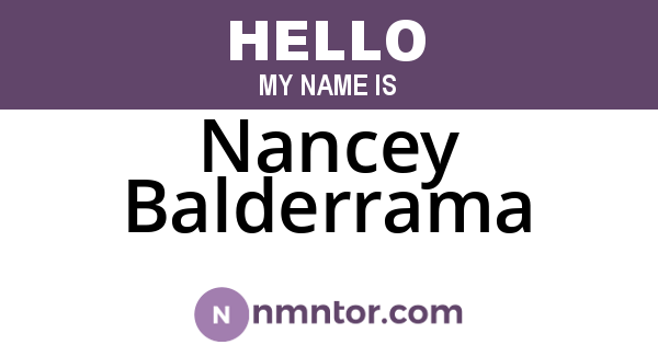 Nancey Balderrama