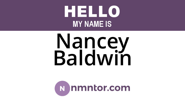 Nancey Baldwin