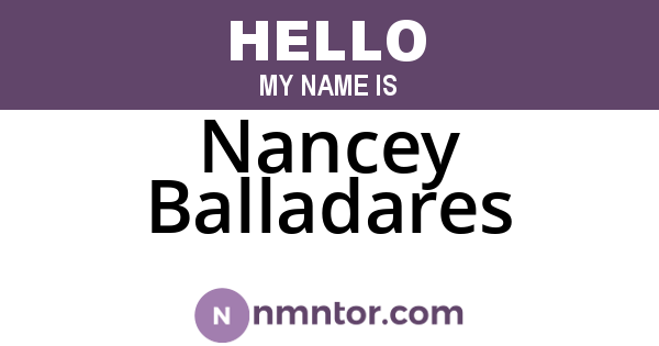 Nancey Balladares