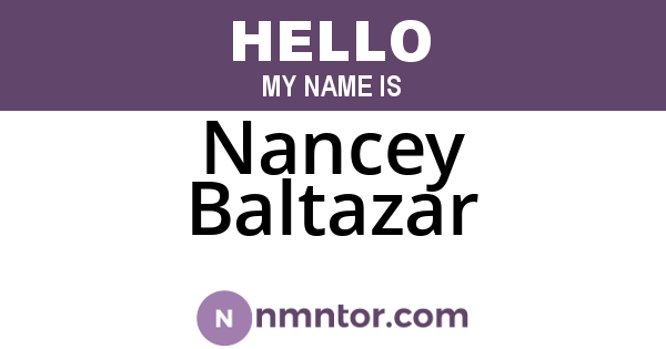 Nancey Baltazar