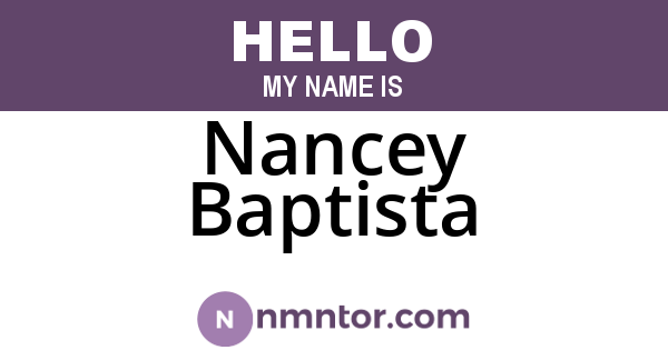 Nancey Baptista