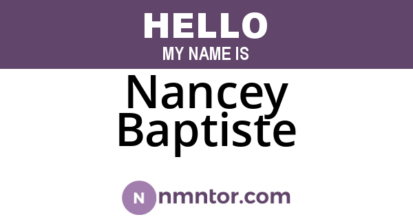 Nancey Baptiste