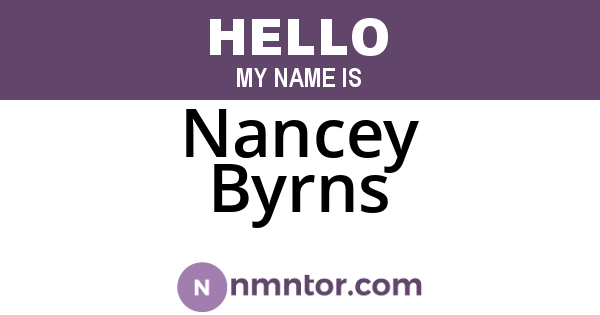 Nancey Byrns