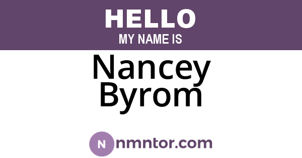 Nancey Byrom