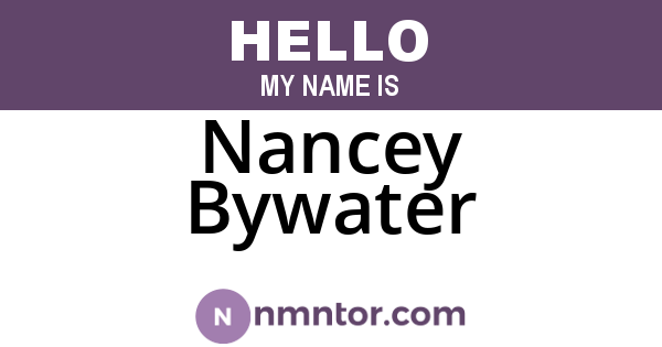 Nancey Bywater