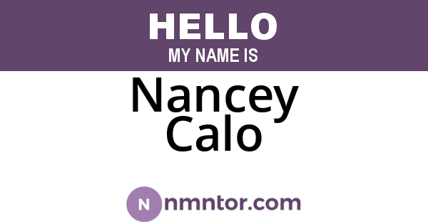 Nancey Calo