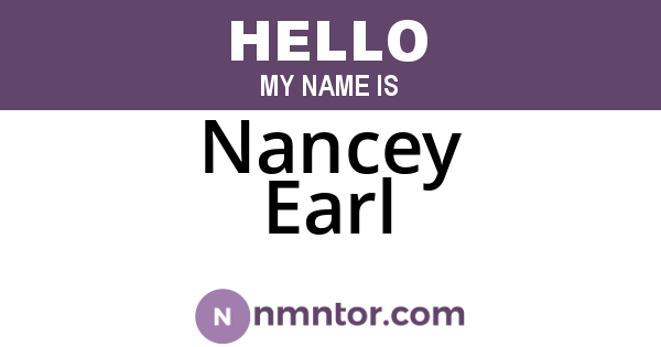 Nancey Earl