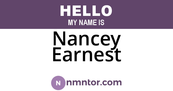 Nancey Earnest