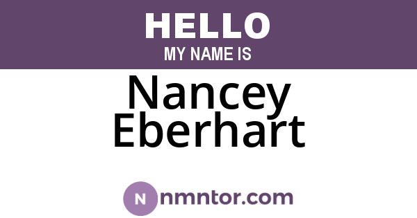 Nancey Eberhart