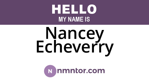 Nancey Echeverry