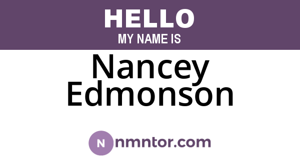 Nancey Edmonson