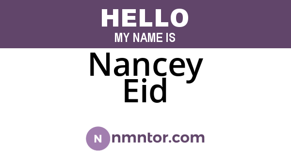 Nancey Eid