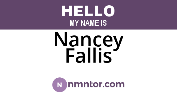 Nancey Fallis