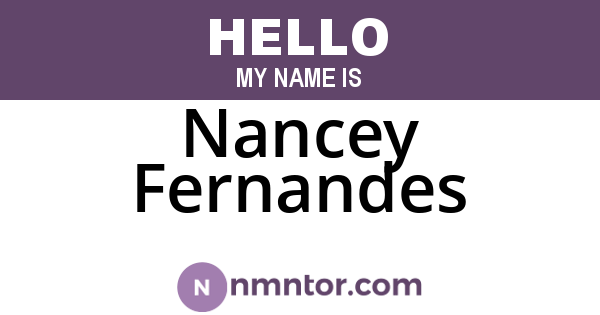 Nancey Fernandes