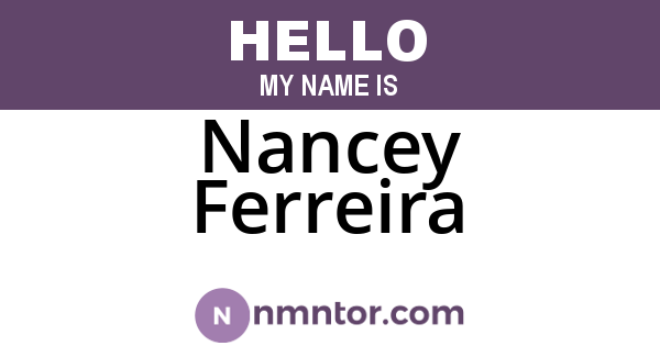 Nancey Ferreira
