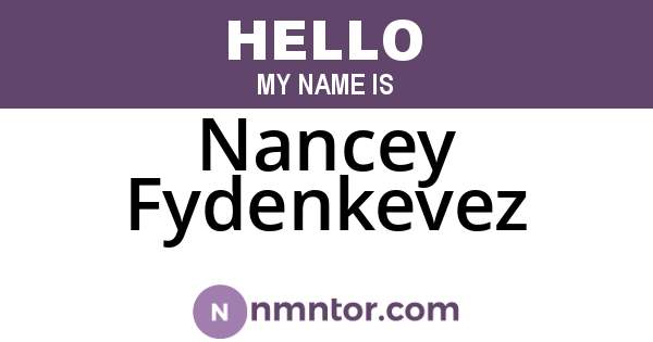 Nancey Fydenkevez