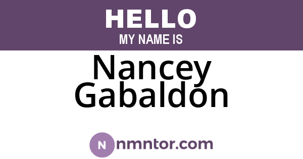 Nancey Gabaldon