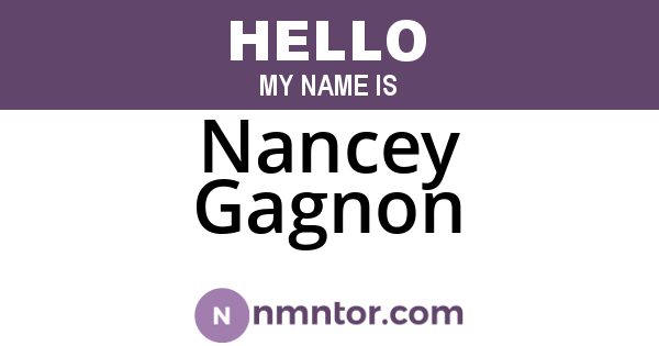 Nancey Gagnon