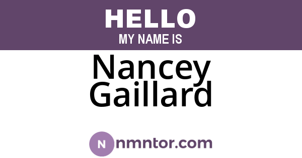 Nancey Gaillard