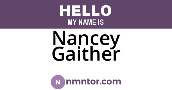 Nancey Gaither