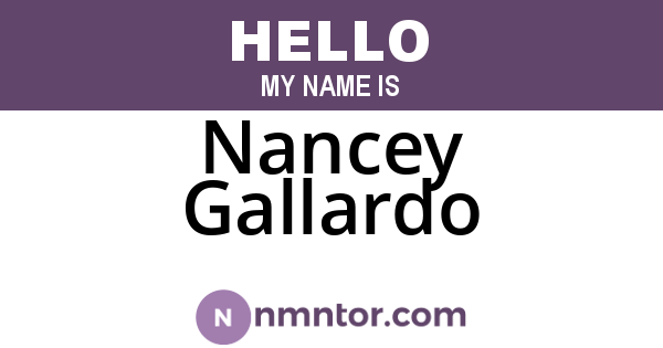 Nancey Gallardo