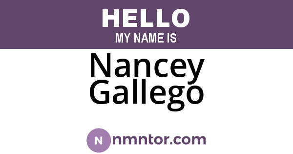 Nancey Gallego