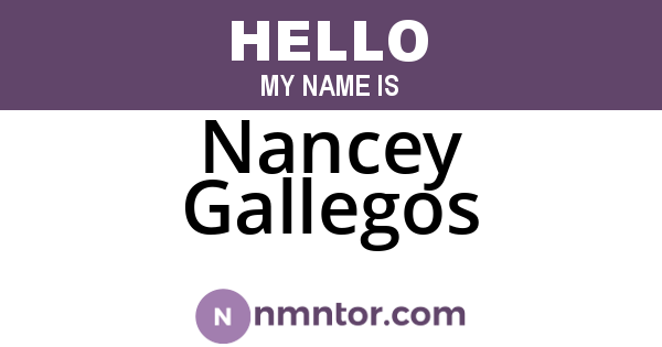 Nancey Gallegos