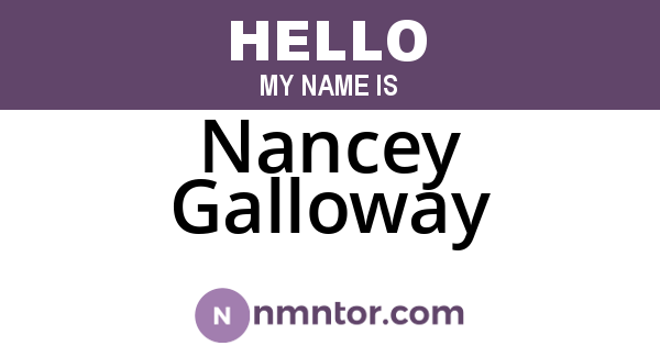 Nancey Galloway