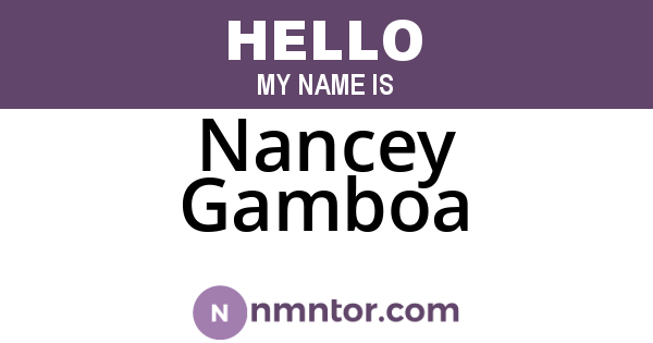 Nancey Gamboa