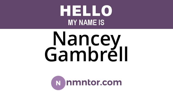 Nancey Gambrell