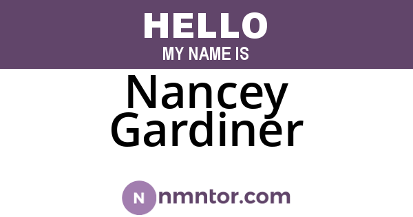 Nancey Gardiner