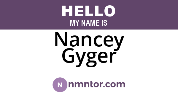 Nancey Gyger