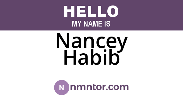 Nancey Habib