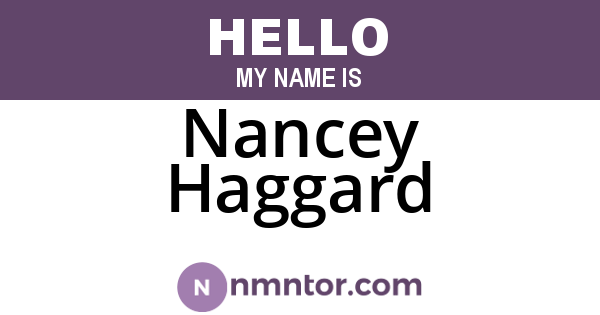 Nancey Haggard