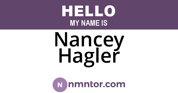Nancey Hagler