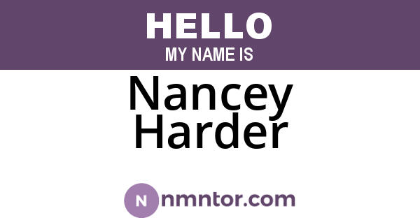 Nancey Harder