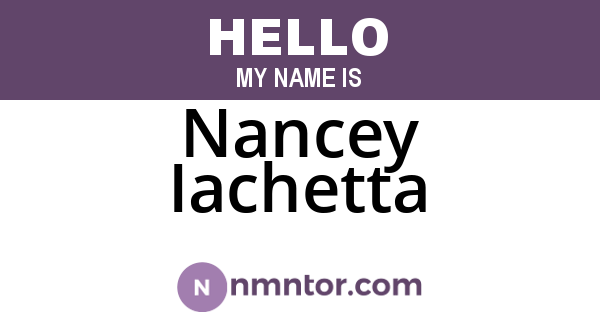 Nancey Iachetta