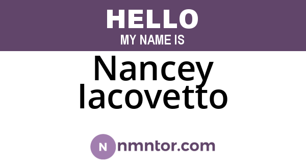Nancey Iacovetto